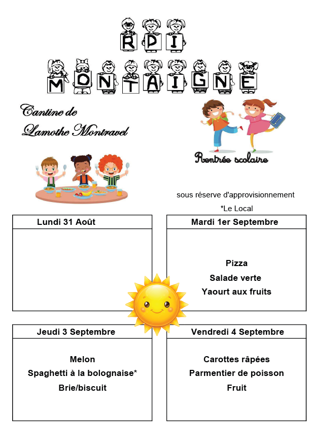 Cantine semaine 36