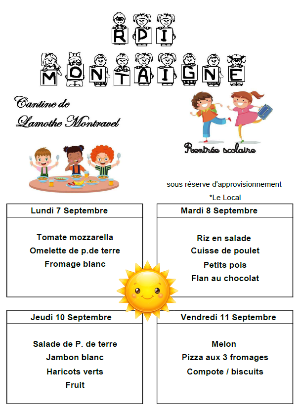 Cantine semaine 37